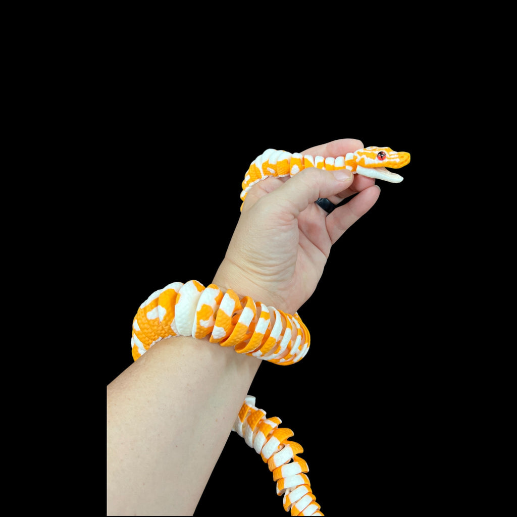 Albino Clown Ball Python – 3D Printed by Little Fire Designz