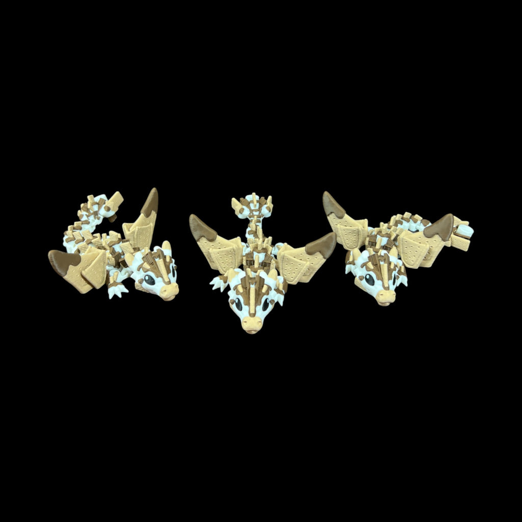 Baby S’mores Winged Dragon – 3D Printed by Little Fire Designz