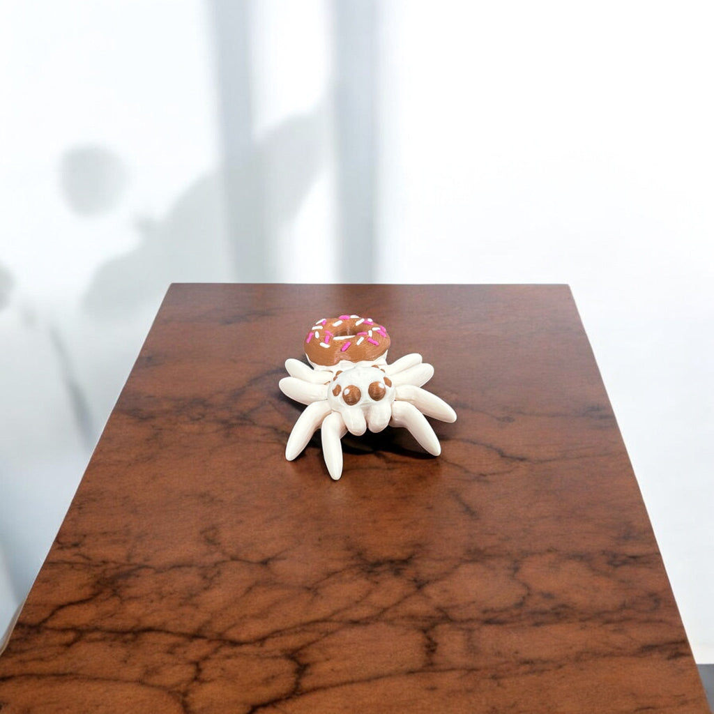 Beige Donut Spider Bitty Beasts – 3D Printed by Little Fire Designz