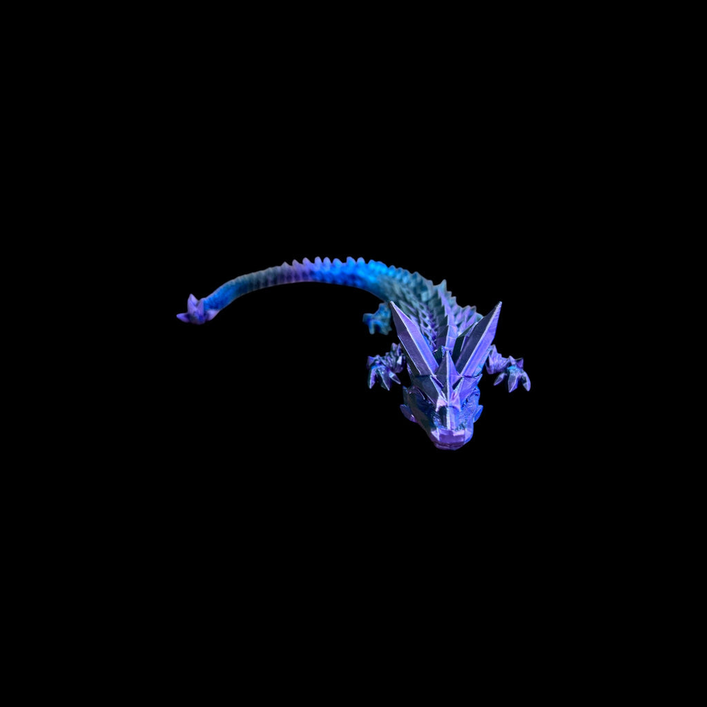 Black Blue Purple Crystal Dragons – 3D Printed by Little Fire Designz