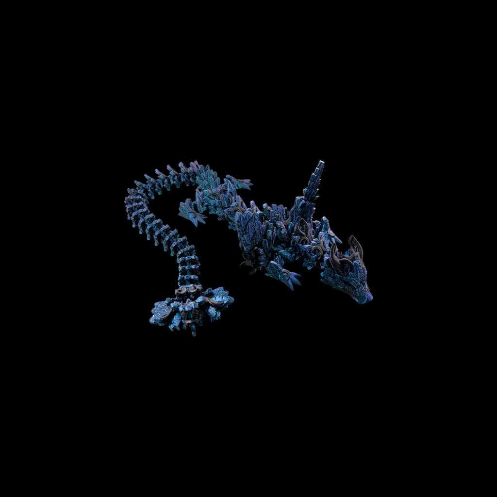 Black with Green Accents Lunarwing Dragon – 3D Printed by Little Fire Designz