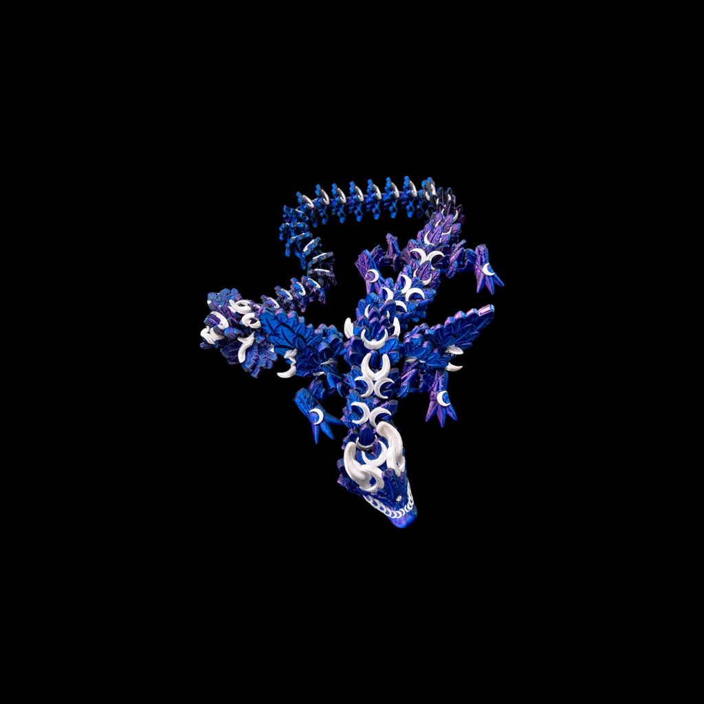 Black with Yellow Accents Lunarwing Dragon – 3D Printed by Little Fire Designz