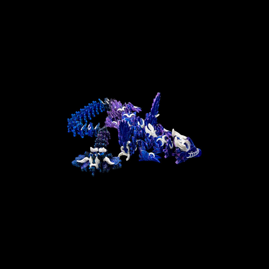 Black with Yellow Accents Lunarwing Dragon – 3D Printed by Little Fire Designz