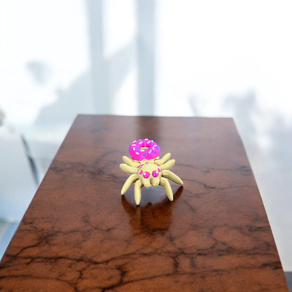 Brown Donut Spider Bitty Beasts – 3D Printed by Little Fire Designz