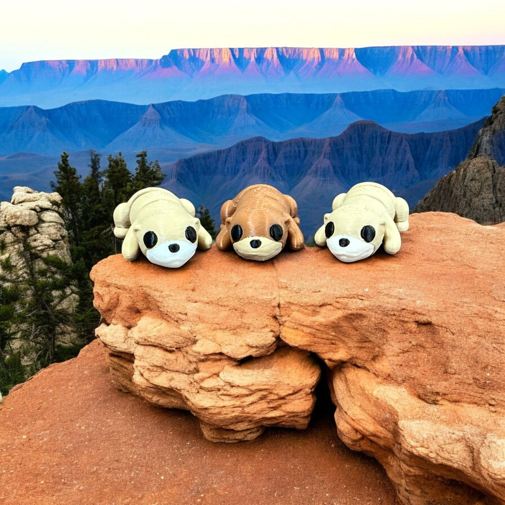 Brown Otter Bitty Beasts – 3D Printed by Little Fire Designz
