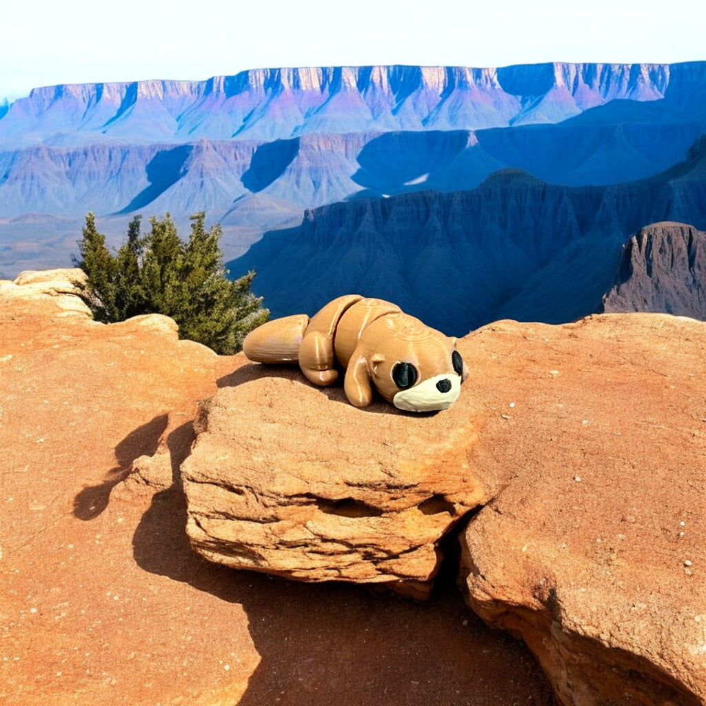 Brown Otter Bitty Beasts – 3D Printed by Little Fire Designz
