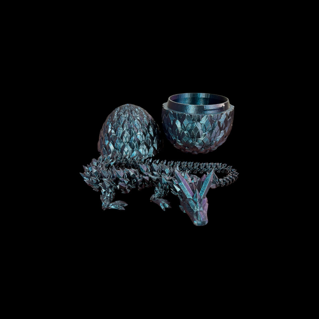 Burnt Titanium Mystic Dragon Eggs – 3D Printed by Little Fire Designz