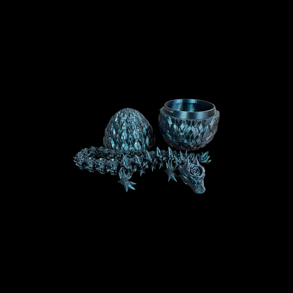 Burnt Titanium Mystic Dragon Eggs – 3D Printed by Little Fire Designz