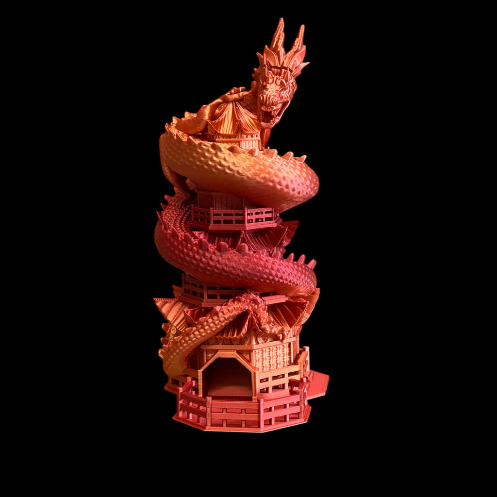 Chinese Dragon Dice Tower – 3D Printed by Little Fire Designz