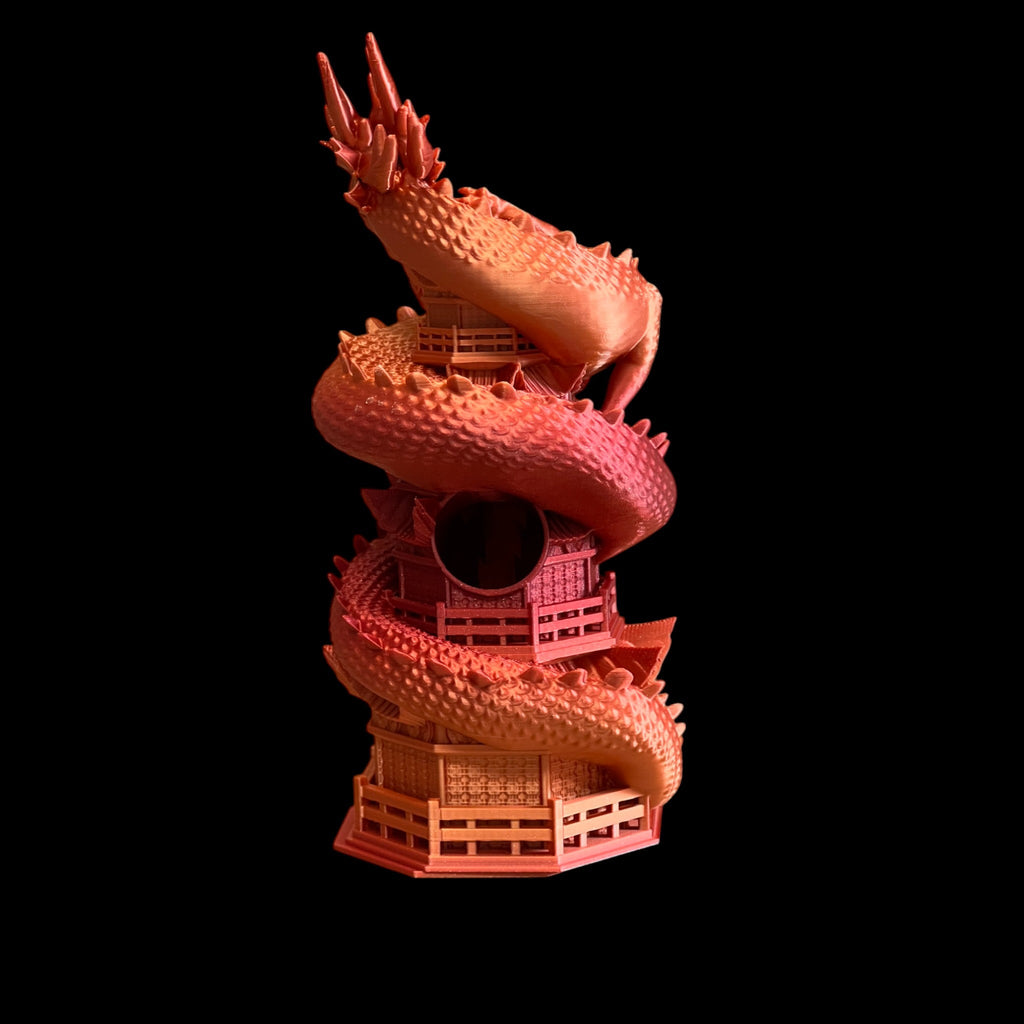 Chinese Dragon Dice Tower – 3D Printed by Little Fire Designz