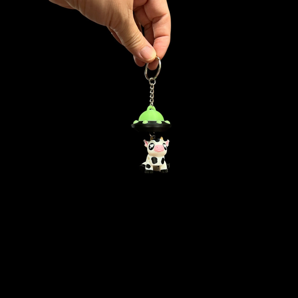 Cow & UFO Keychain – 3D Printed by Little Fire Designz