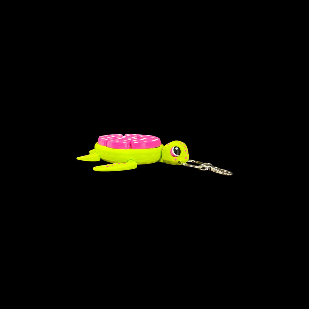 🌺 Dragon Fruit Fruit Turtle Keychains – 3D Printed by Little Fire Designz