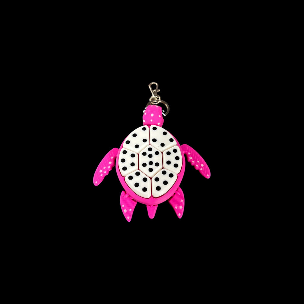 🌺 Dragon Fruit Fruit Turtle Keychains – 3D Printed by Little Fire Designz