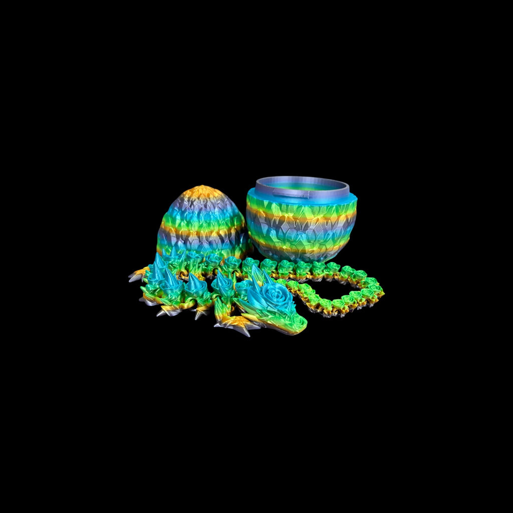 Forest Rainbow Mystic Dragon Eggs – 3D Printed by Little Fire Designz