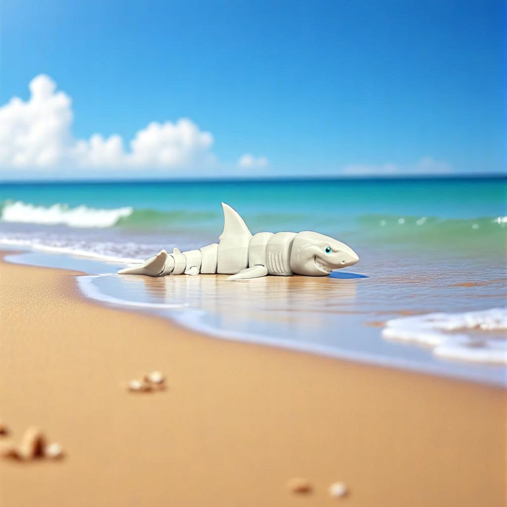 Gray Great White Shark – 3D Printed by Little Fire Designz