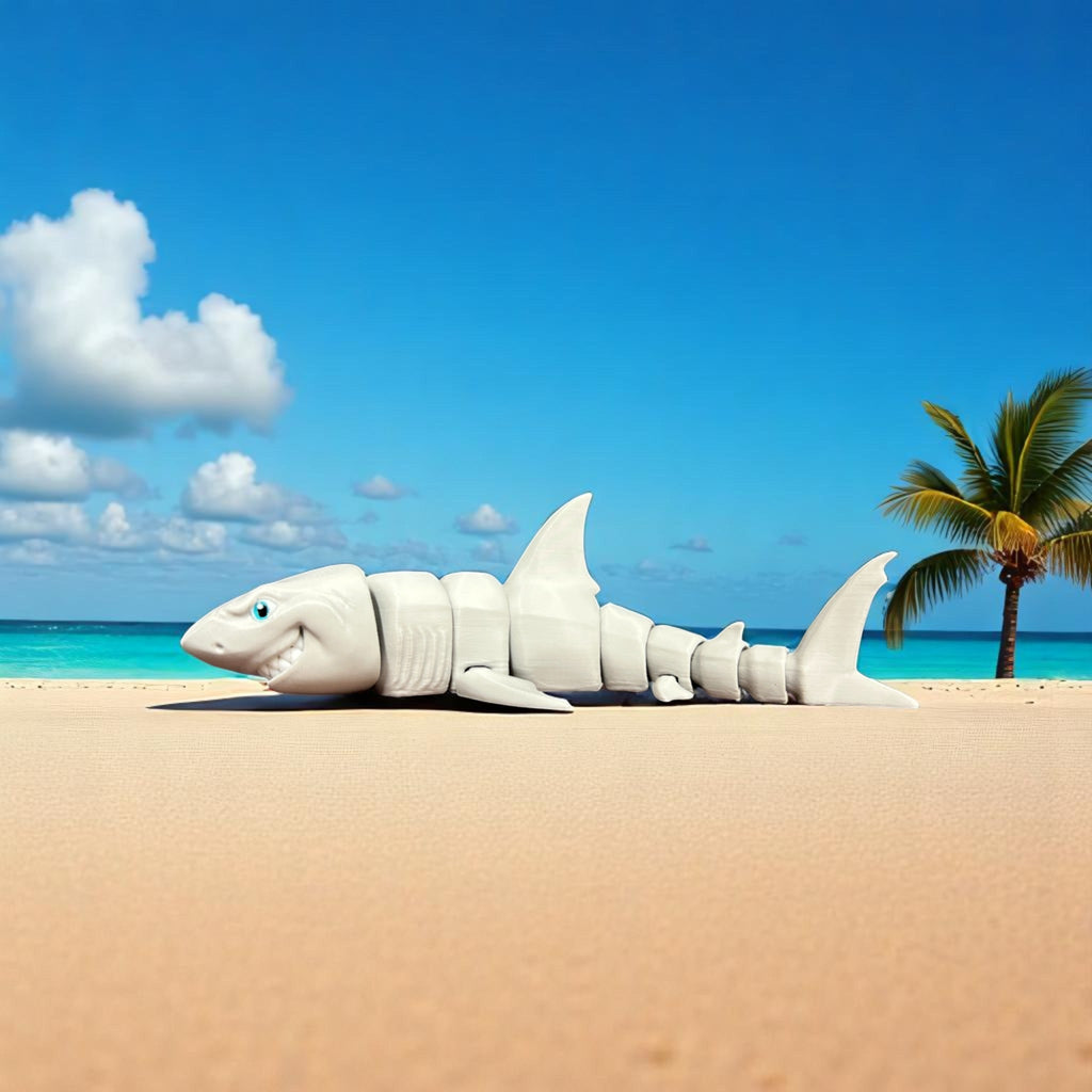 Gray Great White Shark – 3D Printed by Little Fire Designz