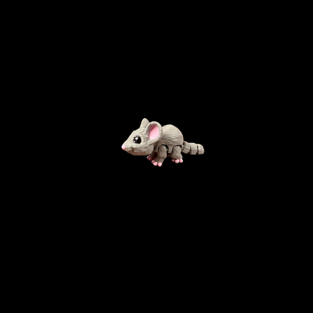 Gray Mouse Bitty Beasts – 3D Printed by Little Fire Designz