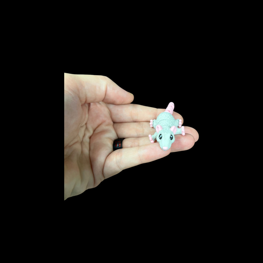 Gray Rat Bitty Beasts – 3D Printed by Little Fire Designz