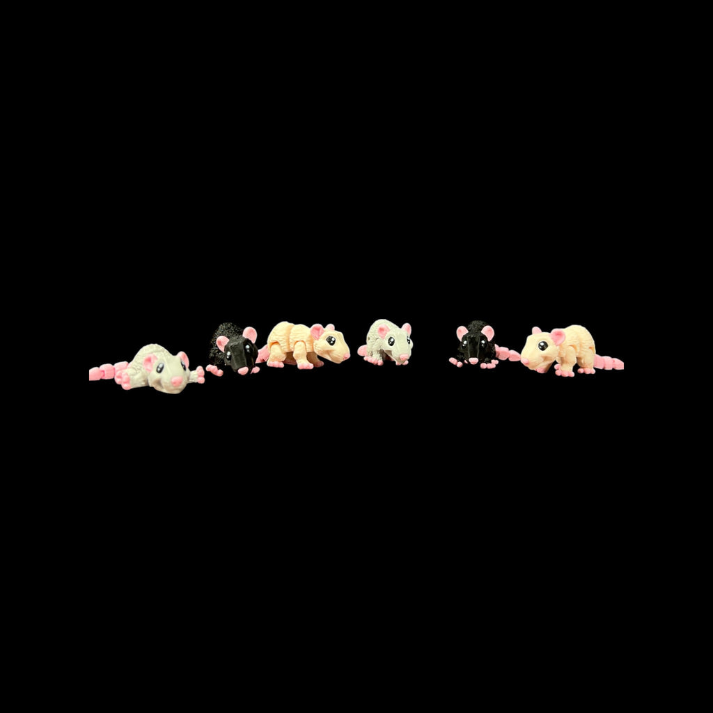 Gray Rat Bitty Beasts – 3D Printed by Little Fire Designz
