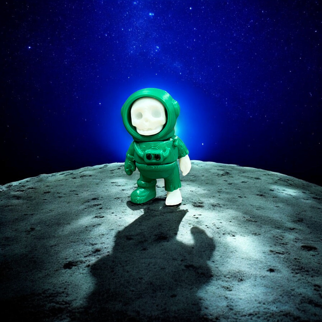 Green Astronaut Skelly Bitty Beasts – 3D Printed by Little Fire Designz