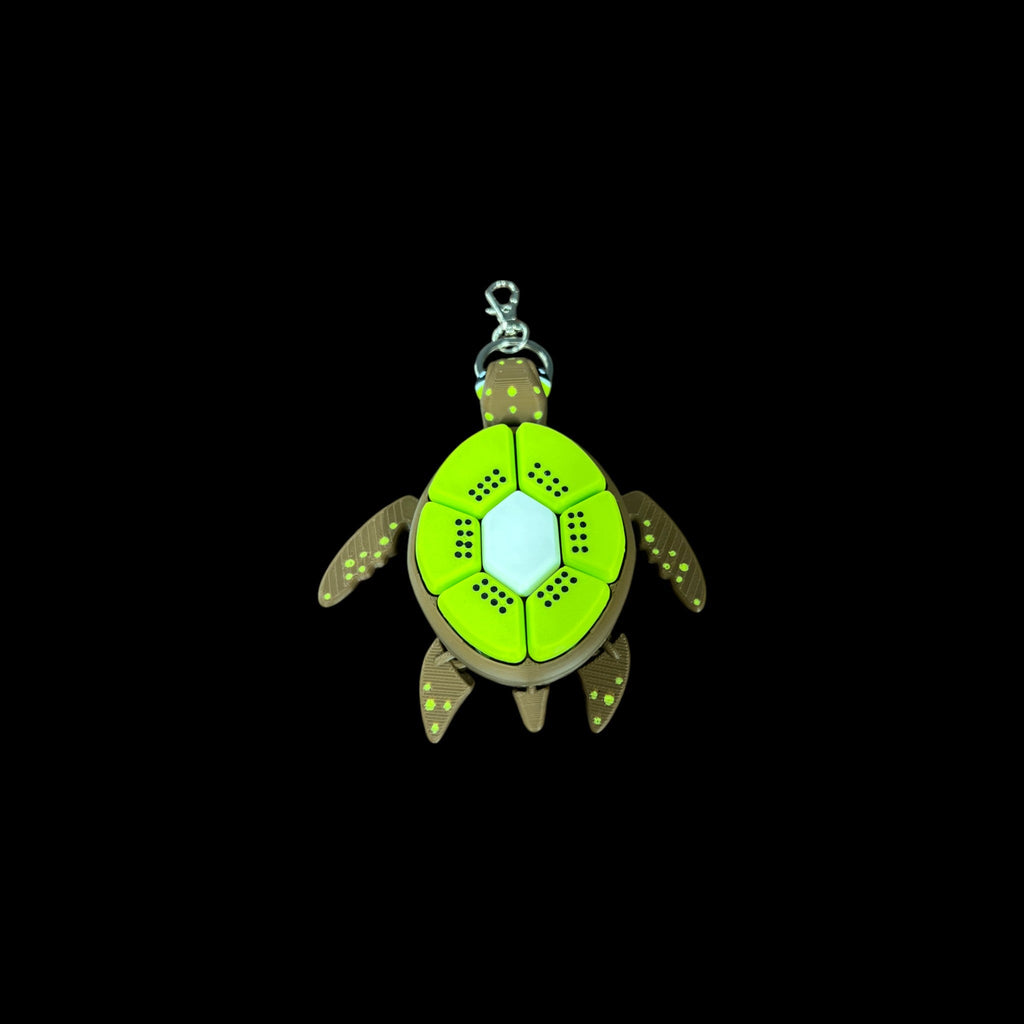 🥝 Kiwi Fruit Turtle Keychains – 3D Printed by Little Fire Designz