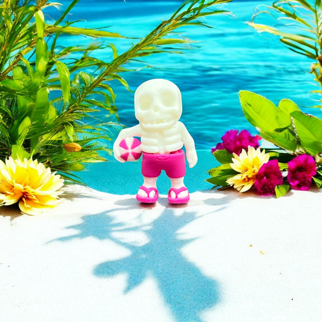 Magenta Beach Skelly Bitty Beasts – 3D Printed by Little Fire Designz