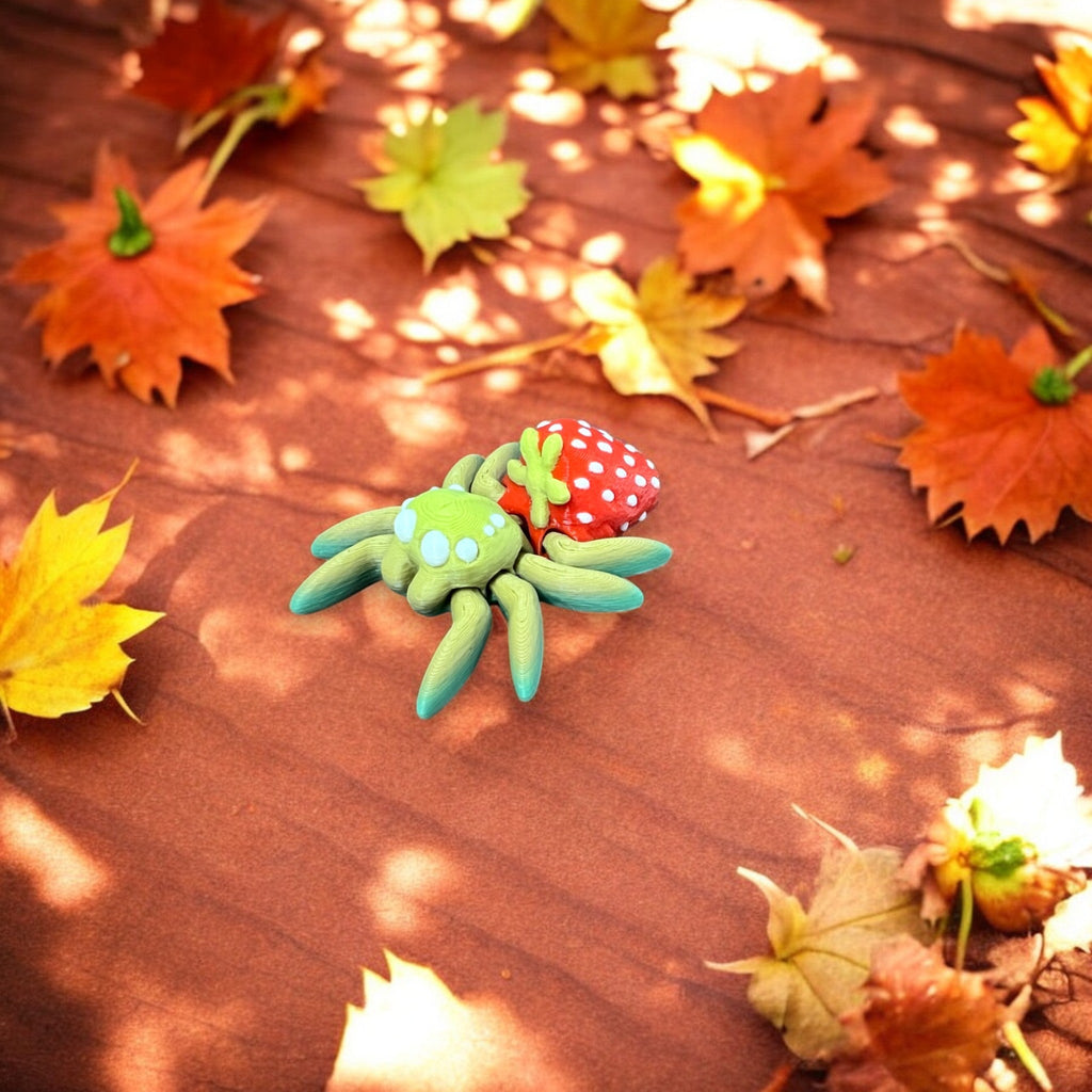 Matcha Strawberry Spiders Bitty Beasts – 3D Printed by Little Fire Designz