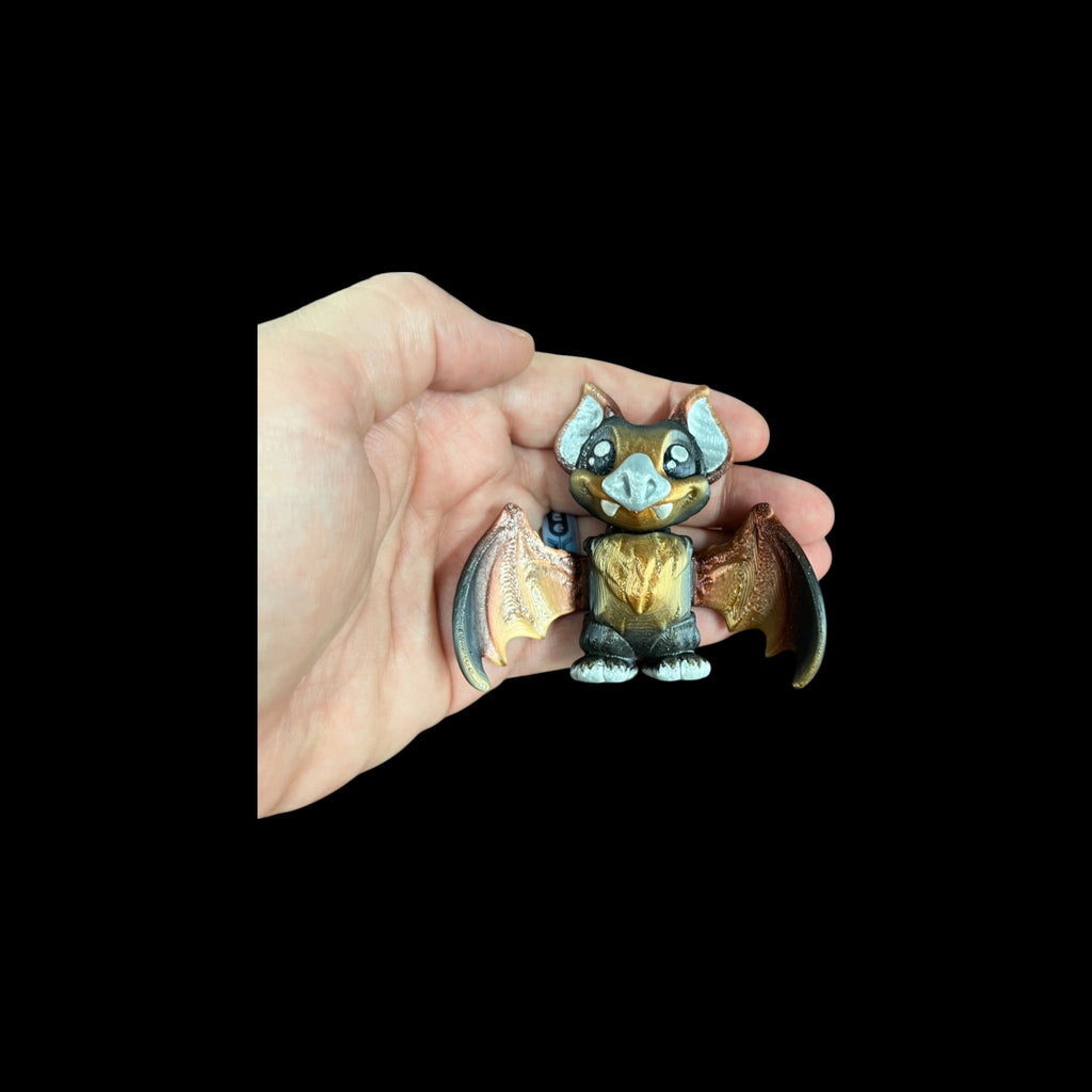 Metal Rainbow Bat – 3D Printed by Little Fire Designz