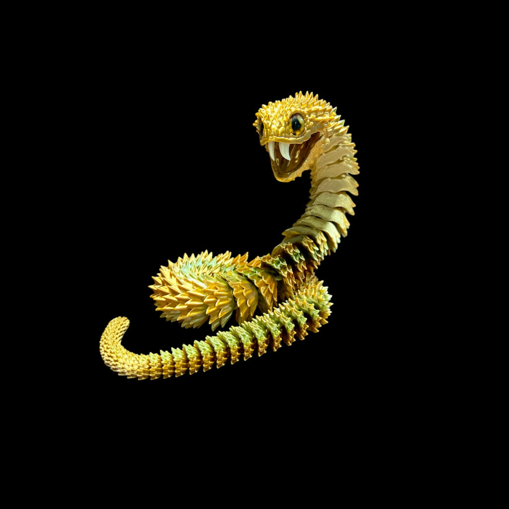 Metal Rainbow Bush Viper – 3D Printed by Little Fire Designz