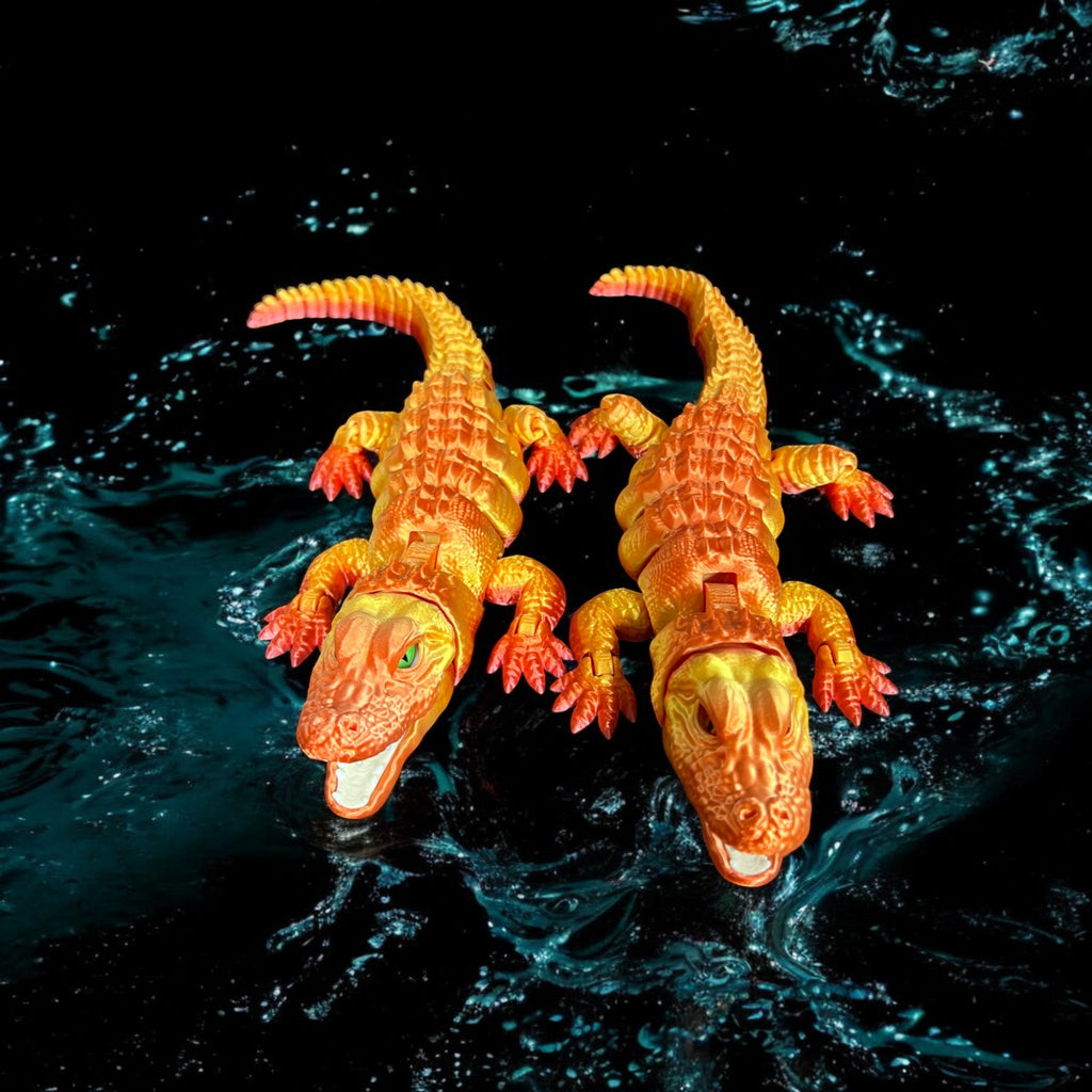 Passionate 3D Printed Alligator – 15" Collectible Model – 3D Printed by Little Fire Designz