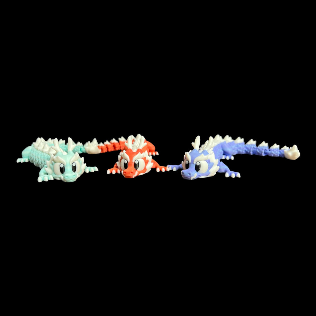 Pink Citrus Long Tail Dragon – 3D Printed by Little Fire Designz