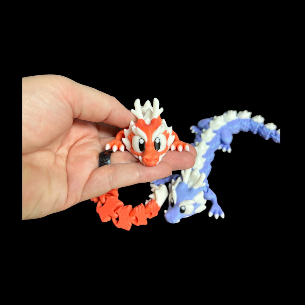 Pink Citrus Long Tail Dragon – 3D Printed by Little Fire Designz