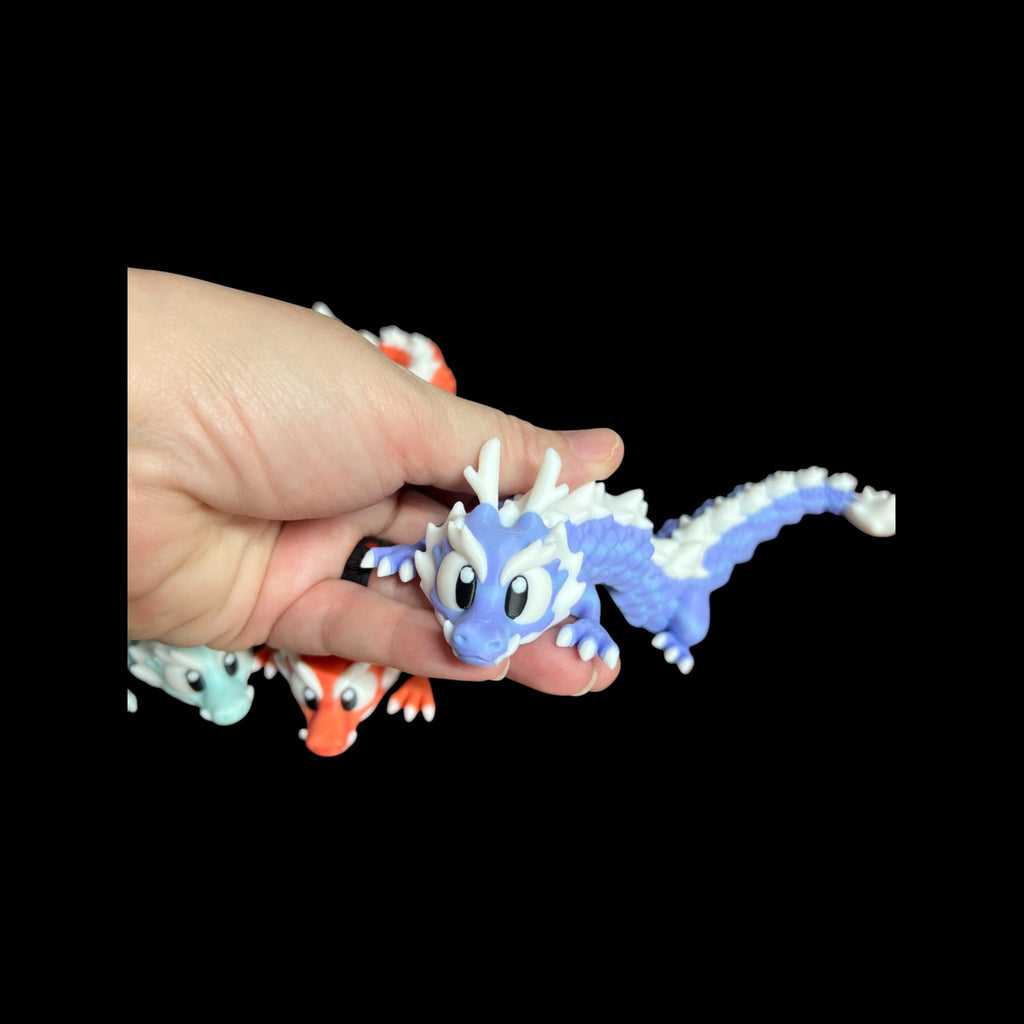 Pink Citrus Long Tail Dragon – 3D Printed by Little Fire Designz