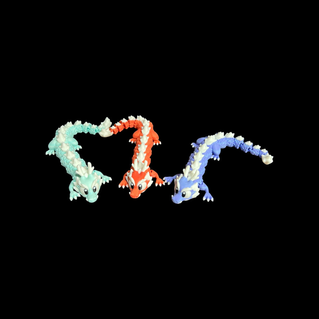 Pink Citrus Long Tail Dragon – 3D Printed by Little Fire Designz