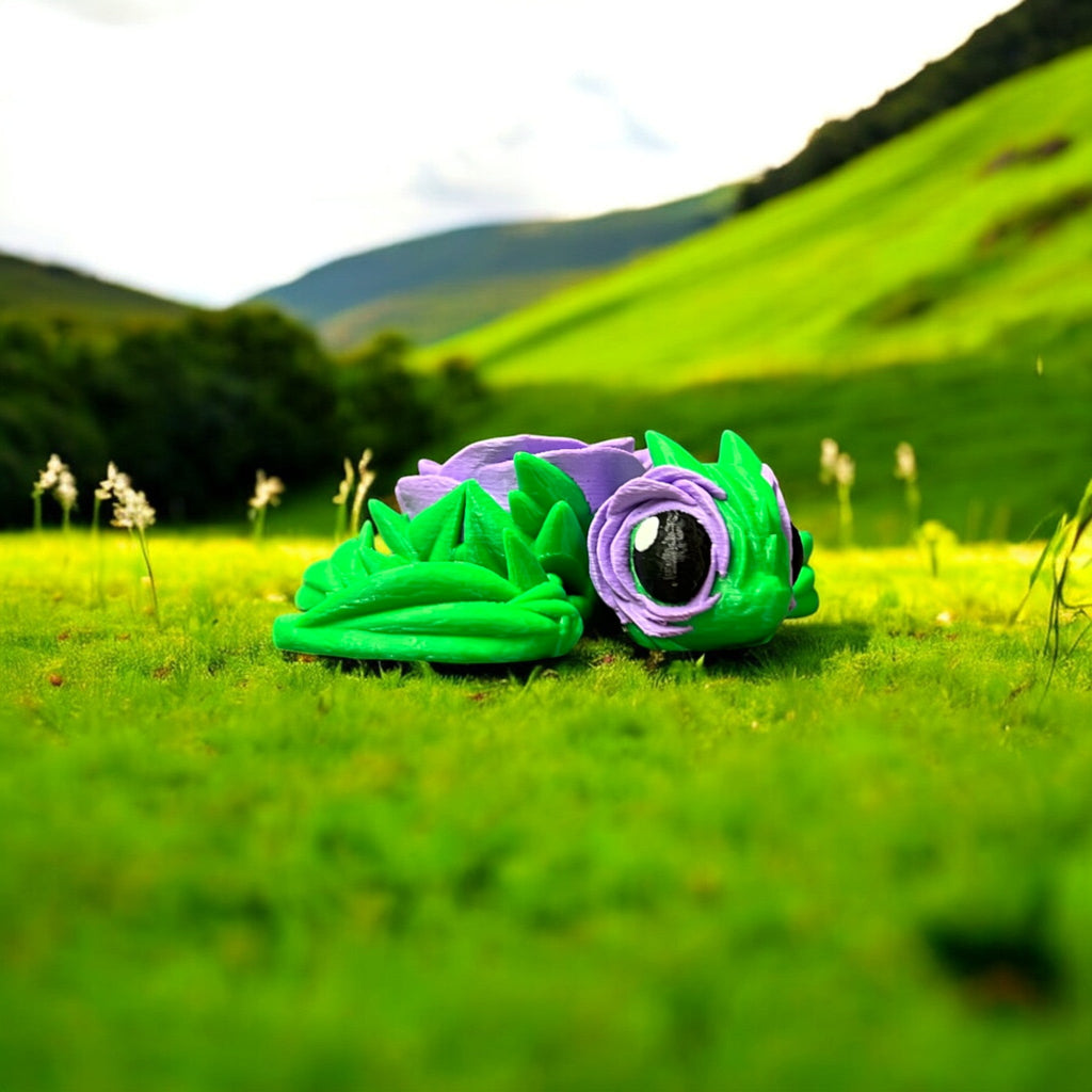 Purple Articulated Rose Turtles – 3D Printed by Little Fire Designz