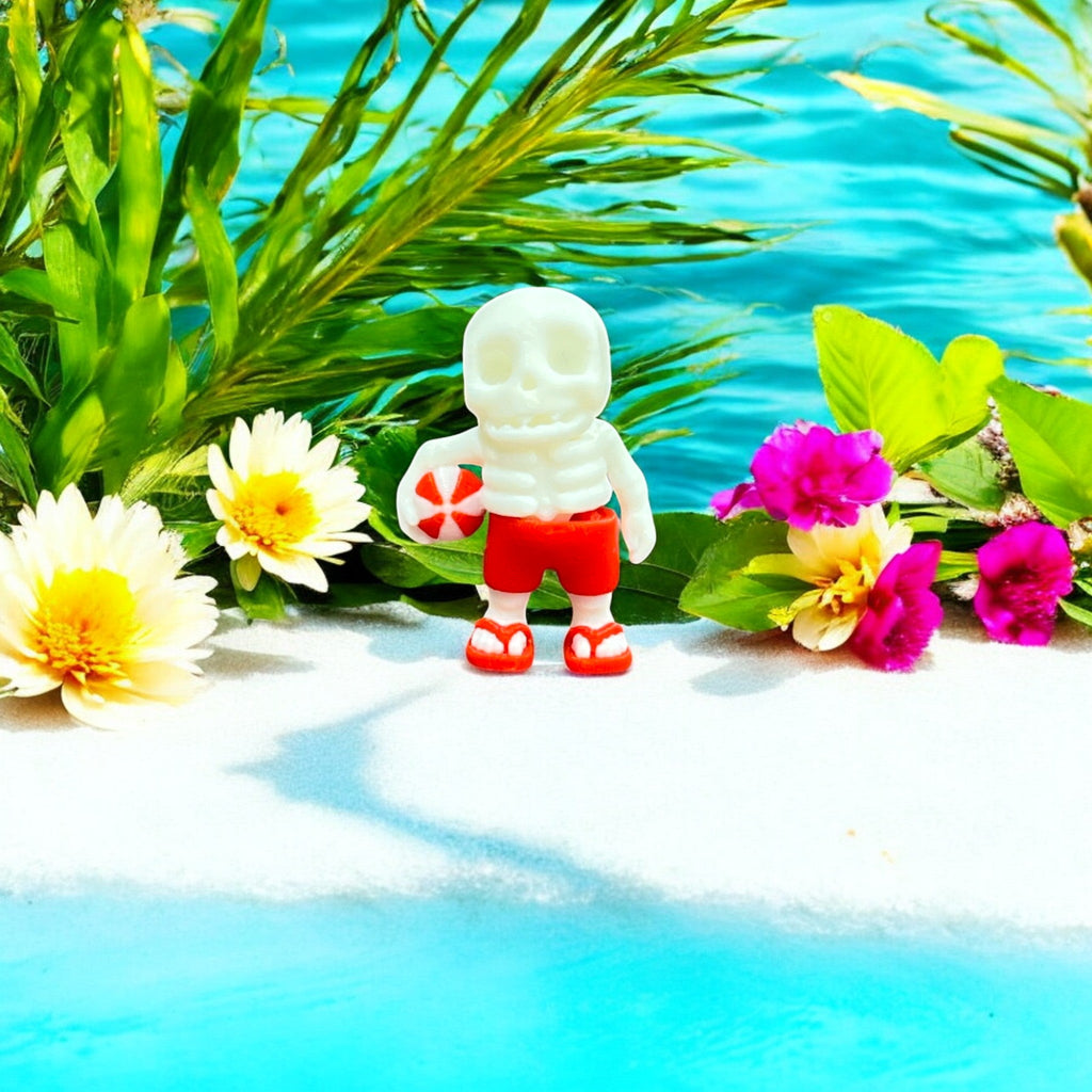Red Beach Skelly Bitty Beasts – 3D Printed by Little Fire Designz