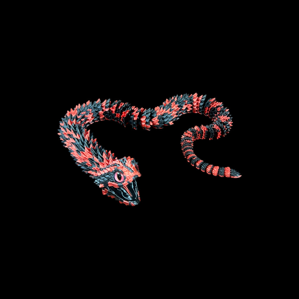 Red Tiger Phase Bush Viper – 3D Printed by Little Fire Designz