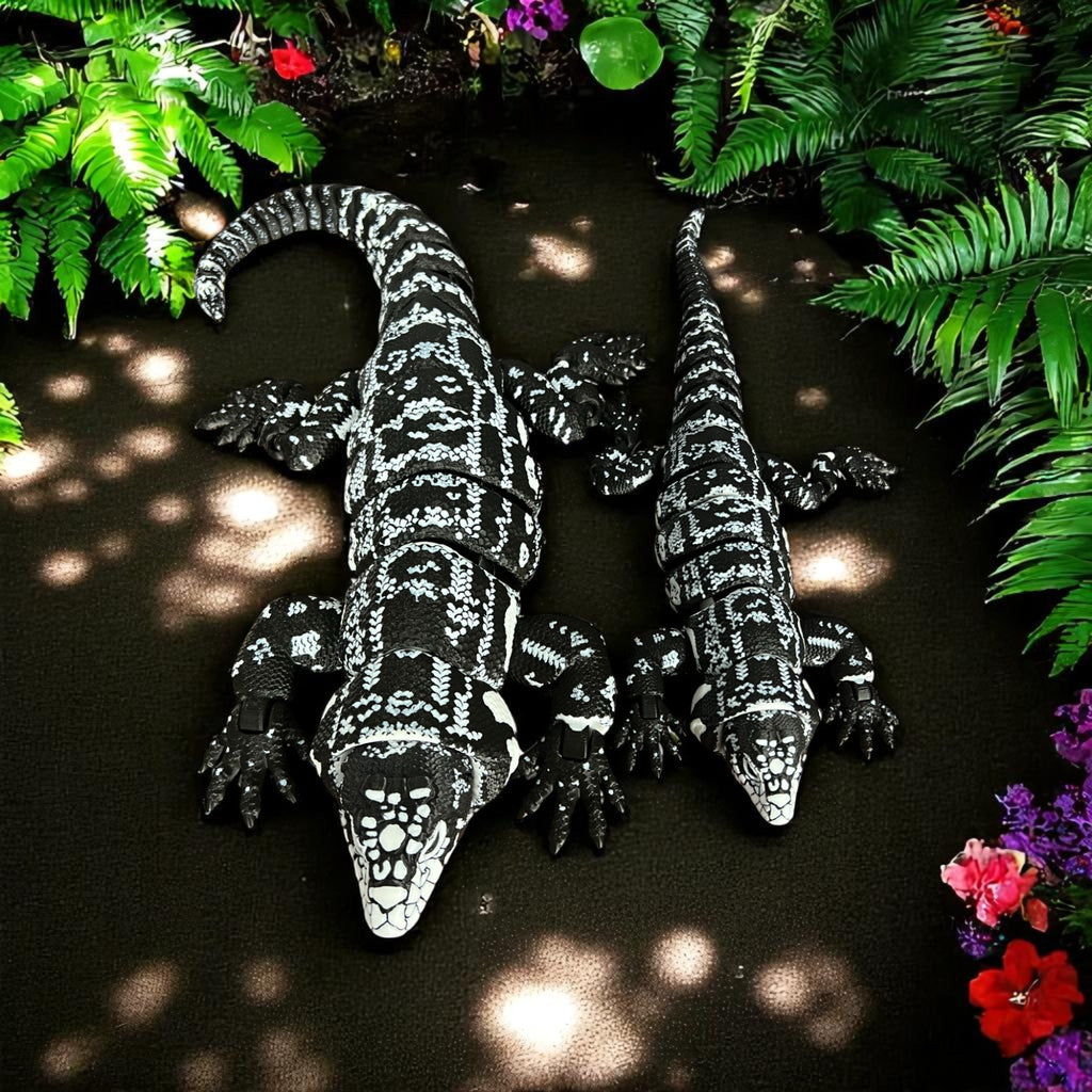 Regular Argentina Black and White Tegu – 3D Printed by Little Fire Designz
