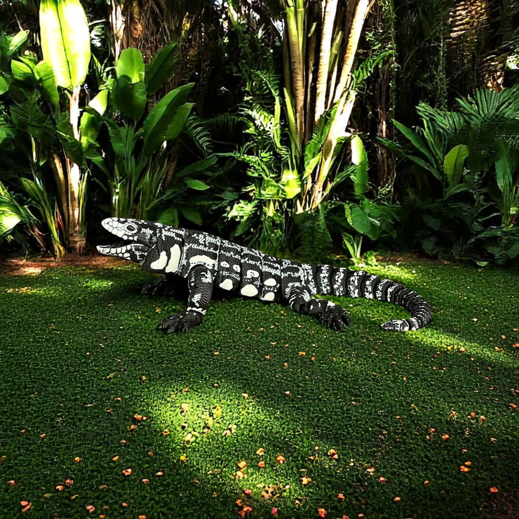 Regular Argentina Black and White Tegu – 3D Printed by Little Fire Designz