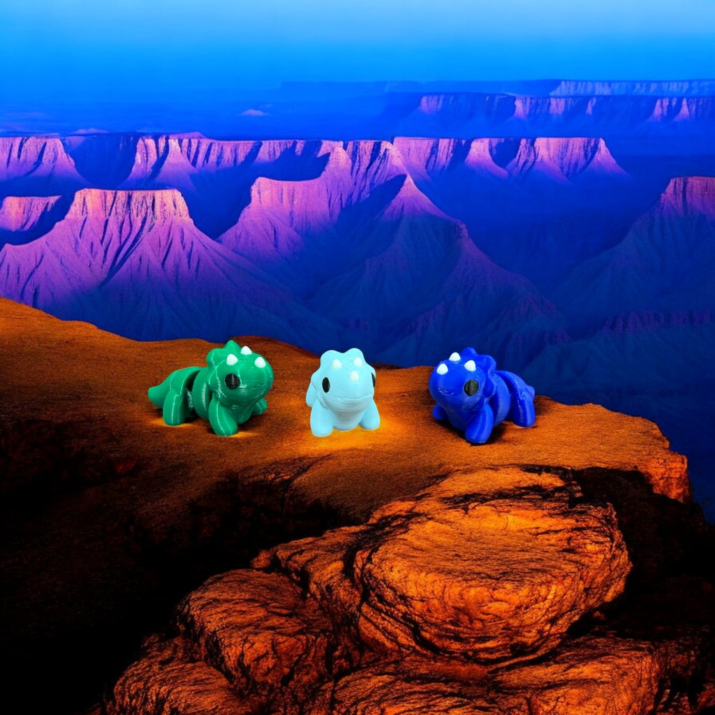 Royal Triceratops Bitty Beasts – 3D Printed by Little Fire Designz