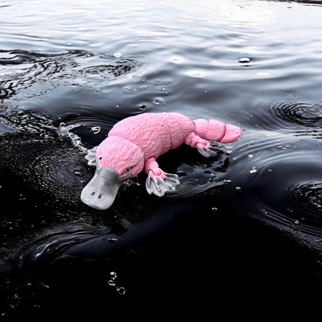 Sakura Pink Articulated Platypus – 3D Printed by Little Fire Designz