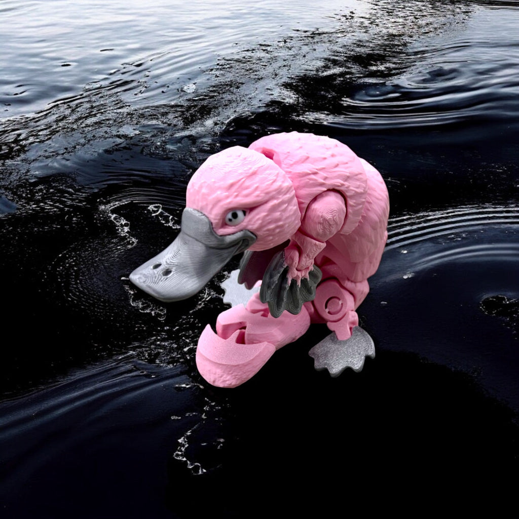 Sakura Pink Articulated Platypus – 3D Printed by Little Fire Designz