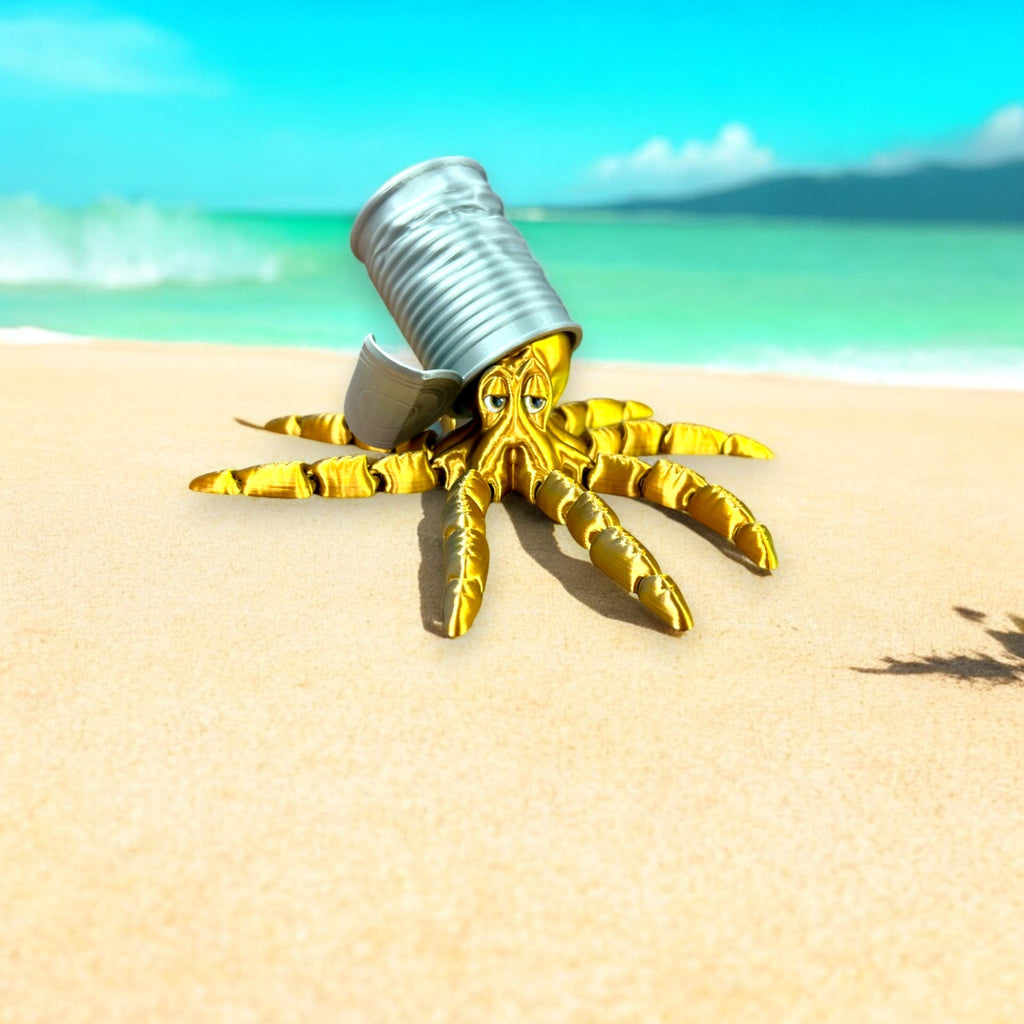Silver Gold Copper Gus The Octopus – 3D Printed by Little Fire Designz