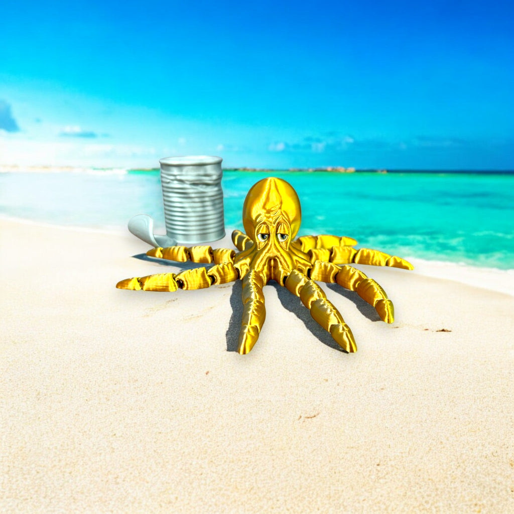 Silver Gold Copper Gus The Octopus – 3D Printed by Little Fire Designz