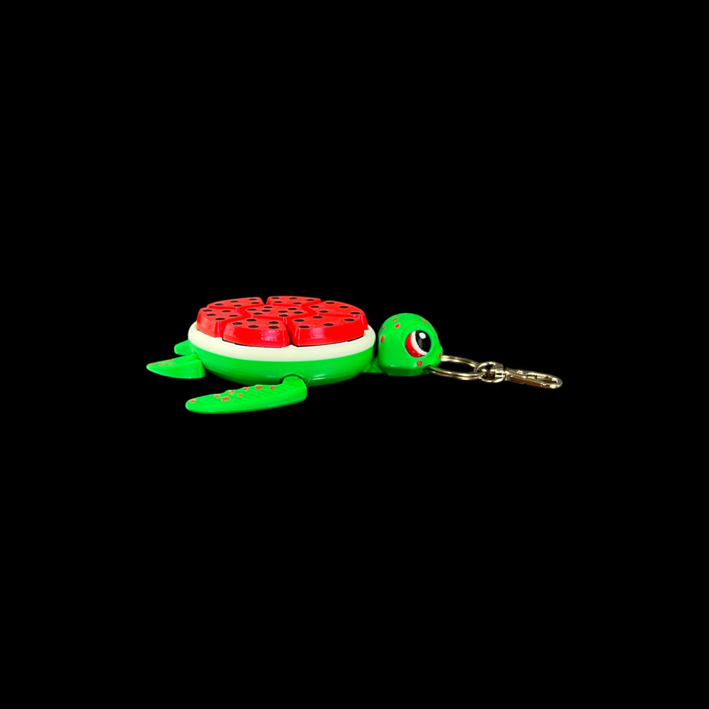 🍓 Strawberry Fruit Turtle Keychains – 3D Printed by Little Fire Designz
