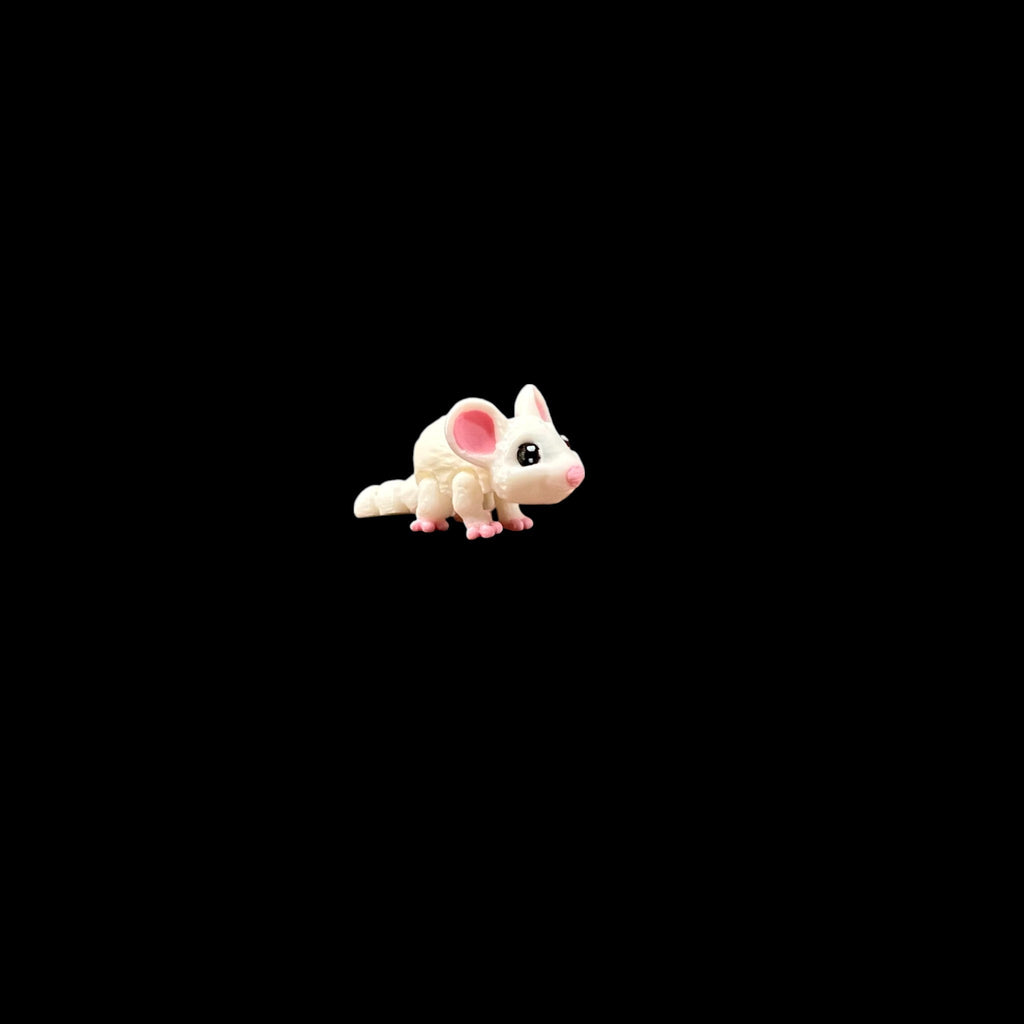 White Mouse Bitty Beasts – 3D Printed by Little Fire Designz
